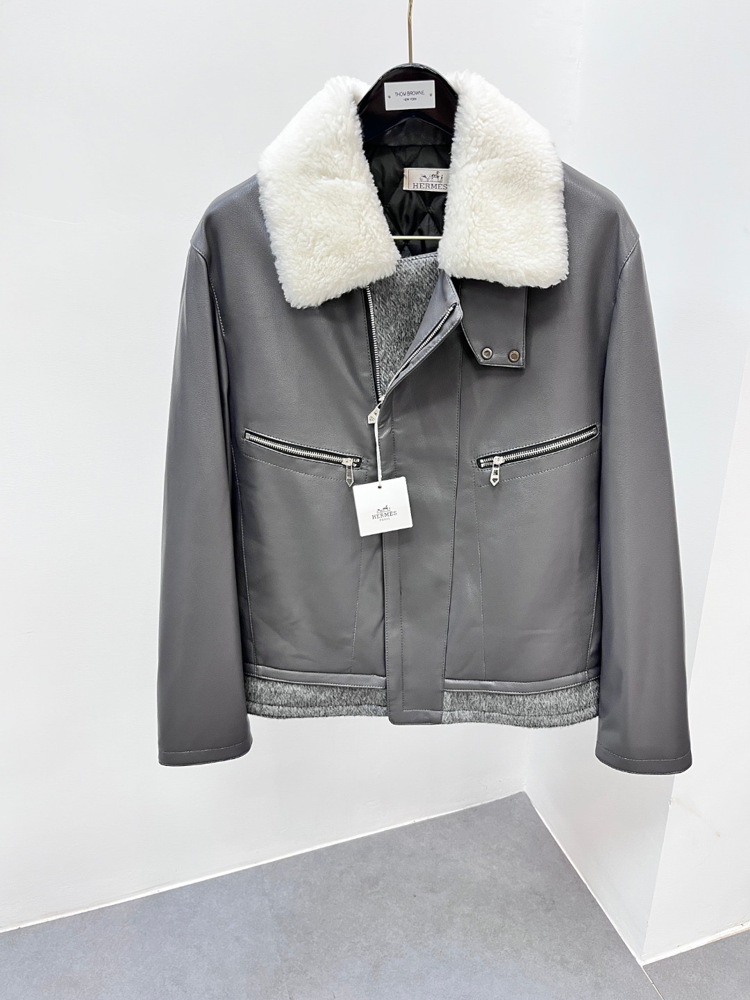 에르메스 양가죽 자켓