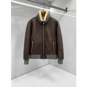 브루넬로 쿠치넬리 양가죽 양모 자켓