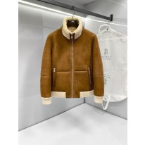 브루넬로 쿠치넬리 양가죽 양모 자켓