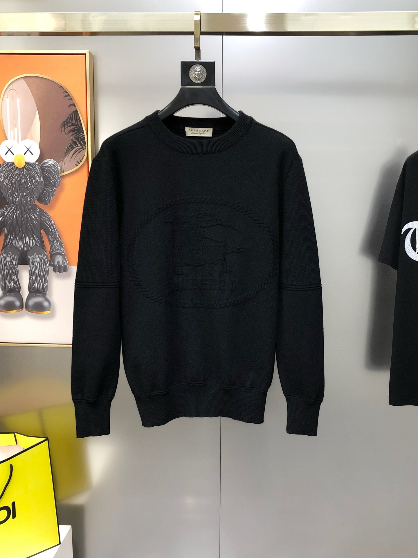 버버리 2컬러 남자 양모 니트