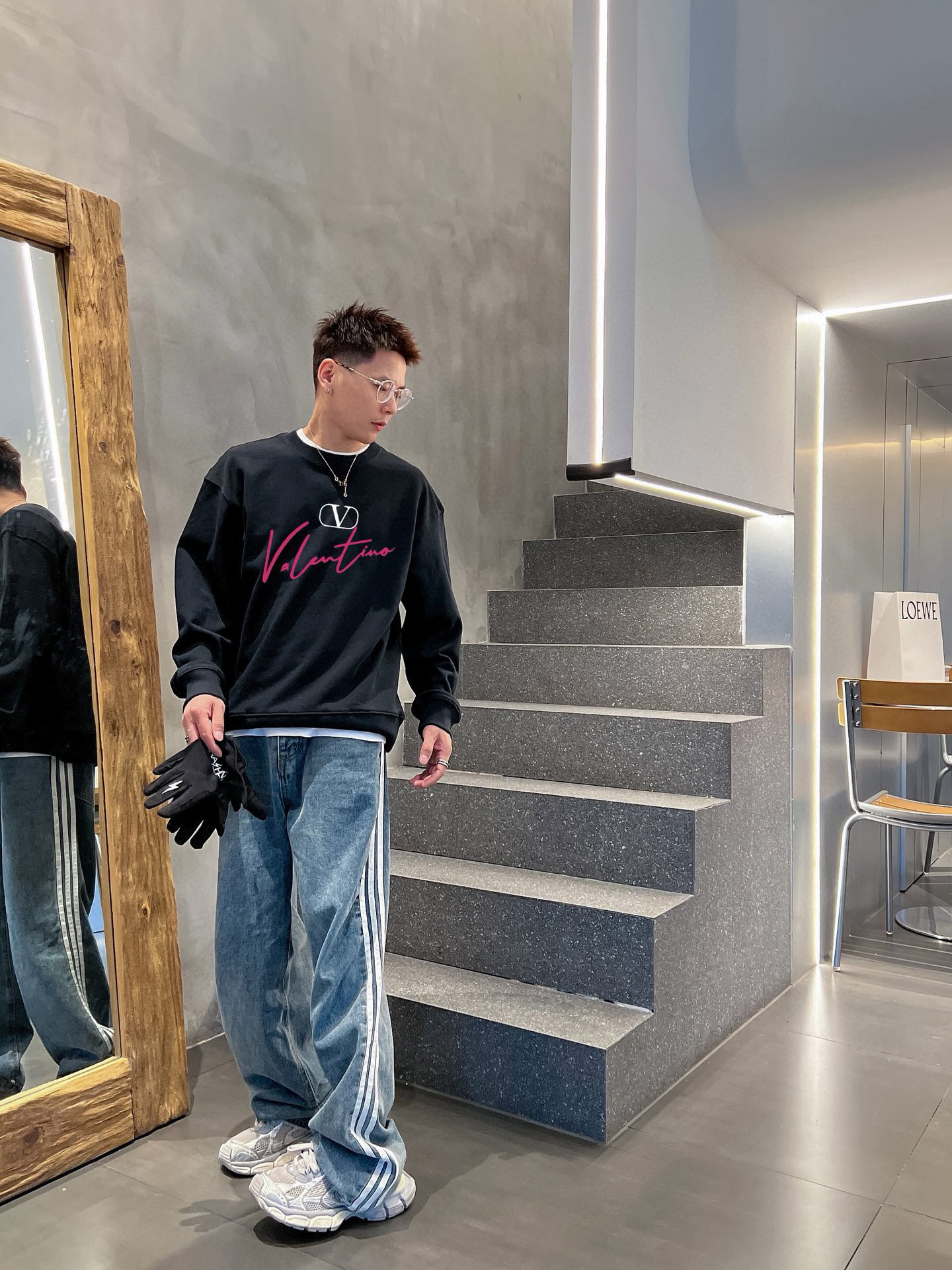 발렌티노 남자 맨투맨 후드티