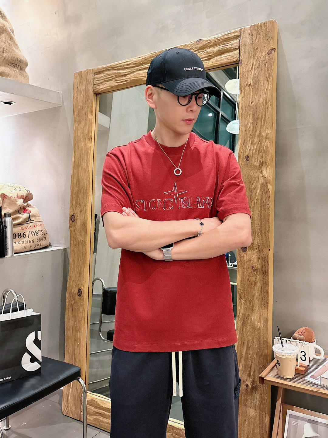 스톤아일랜드 남자 반팔티