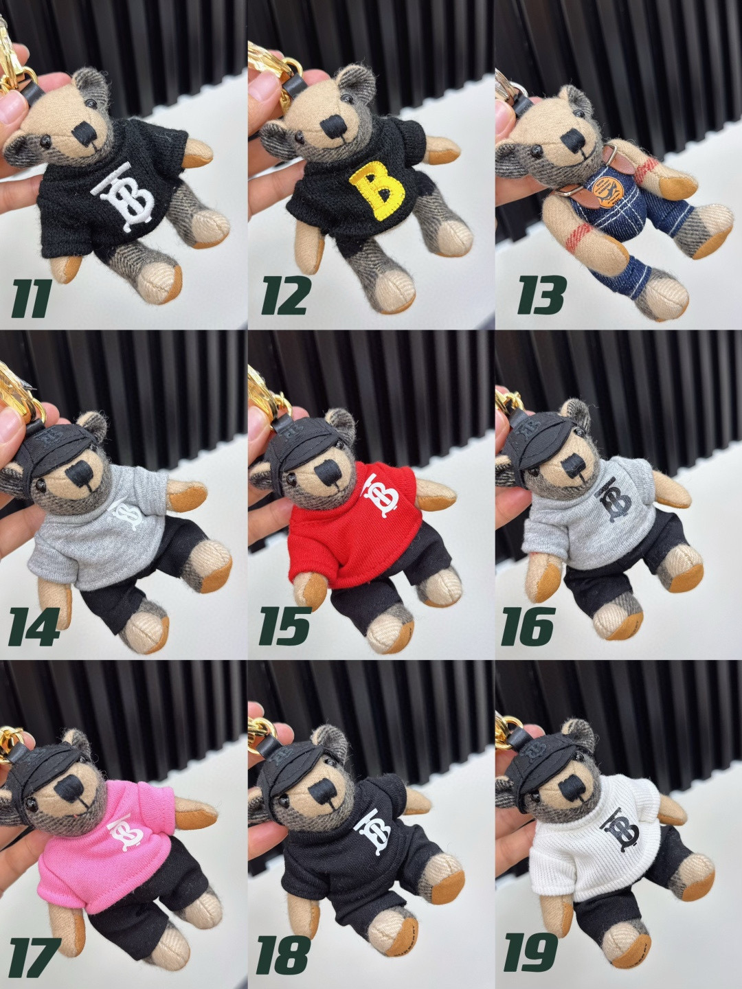 버버리 79가지 12CM 열쇠고리 키링