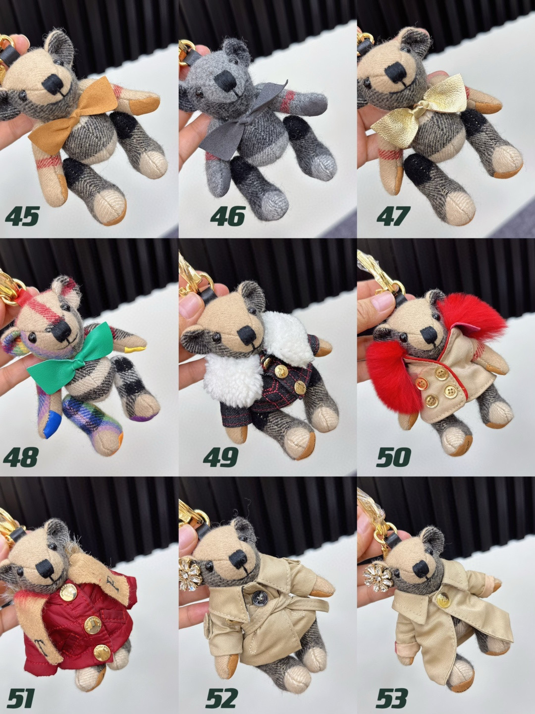 버버리 79가지 12CM 열쇠고리 키링