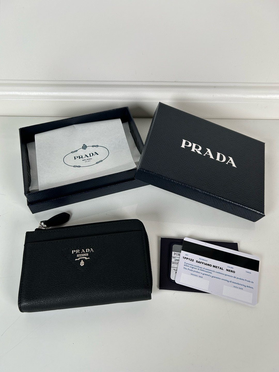 프라다 1PP122 남녀공용 카드지갑 머니클립